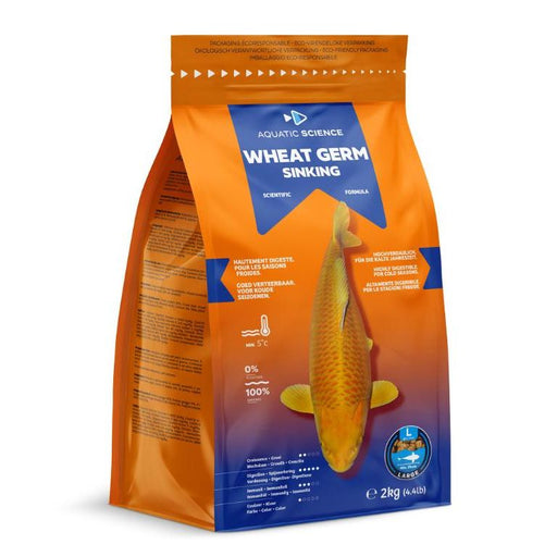 Aquatic Sciences Nourriture Wheat Germ LARGE Coulant 2kg - Aquatic Science - Adapté pour la préparation ou la récupération de l’hiver 5407012140475 ASWGSL2