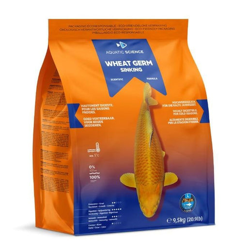 Aquatic Sciences Nourriture Wheat Germ LARGE Coulant 9.5kg - Aquatic Science - Adapté pour la préparation ou la récupération de l’hiver 5407012140499 ASWGSL95