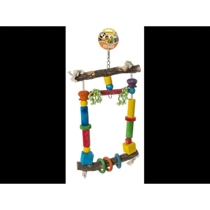 FDA SHOP NON-FOOD PERCHE EN BOIS DOUBLE AVEC 3 ANNEAUX 5400351140137 14013