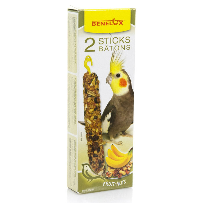 FOUDEBASSIN.COM 2 BAGUETTES GRANDE PERRUCHES NOIX/BANANE BOITE BNL 5400351162528 16252