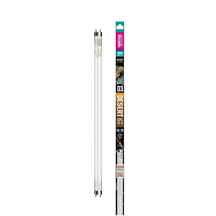 FOUDEBASSIN.COM ARCADIA D3+ DESERT T8 LAMP 12% UVB 105CM 38 WATT 0830857008542 R2100450