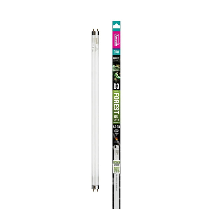 FOUDEBASSIN.COM ARCADIA D3 FOREST T8 LAMP 6% UVB 60CM 18 WATT 0830857000423 R2100360