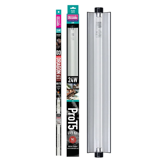 FOUDEBASSIN.COM ARCADIA PRO T5 UVB KIT DRAGON 14% UVB 24 WATT 0844046000590 R2100300