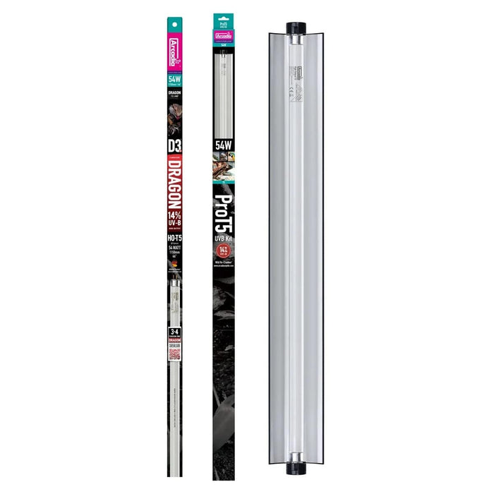 FOUDEBASSIN.COM ARCADIA PRO T5 UVB KIT DRAGON 14% UVB 54 WATT 0844046000644 R2100310