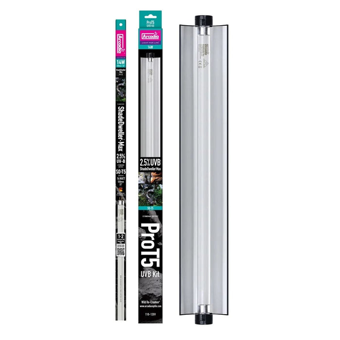 FOUDEBASSIN.COM ARCADIA PRO T5 UVB MAX KIT SHADEDWELLER 2.5% UVB 14 WATT 5060127657148 R2100295