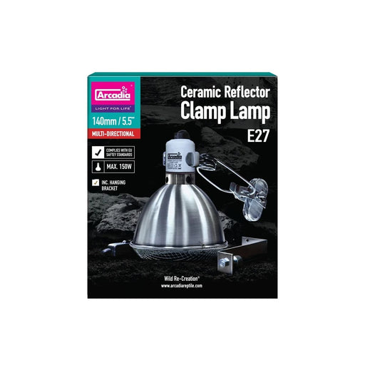 FOUDEBASSIN.COM ARCADIA REFLECTOR CLAMP LAMP WITH CERAMIC HOLDER E27 14CM STAINLESS STEEL 0844046004086 R2100080