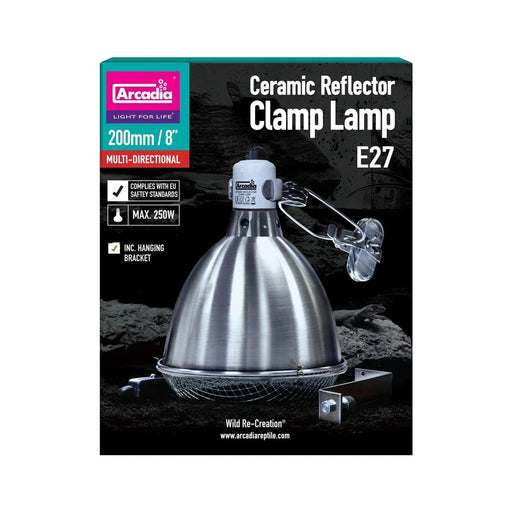 FOUDEBASSIN.COM ARCADIA REFLECTOR CLAMP LAMP WITH CERAMIC HOLDER E27 20CM STAINLESS STEEL 0844046004123 R2100085
