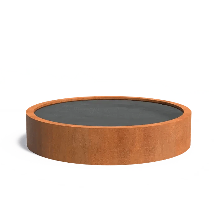 Foudebassin.com Bassins préformés Bassin en acier corten rond 200 x 40CM VCR1.3