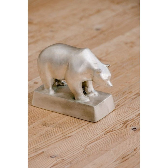 FOUDEBASSIN.COM "Börsen" Bär klein mit Sockel - Silber patiniert 4700909900 99172.1