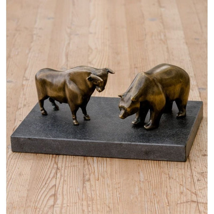 FOUDEBASSIN.COM "Börsen" Bär klein und Bulle klein auf Natursteinsockel 1478019900 99180