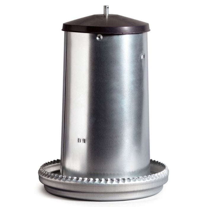 FOUDEBASSIN.COM Mangeoires & Abreuvoirs MANGEOIRE A TREMIE+COUVERCLE MÉTAL 18KG/ 22L 5400351002787
