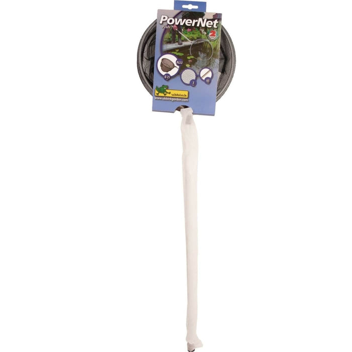 FOUDEBASSIN.COM PowerNets "Fish" - épuisette taille medium forme ronde Ø25 cm, grande maille 3mm noir, manche 65 cm 8711465721578 1372157
