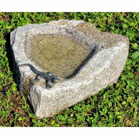 FOUDEBASSIN.COM Vogeltränke Granit mit Eidechse 90321 5378904990 994348
