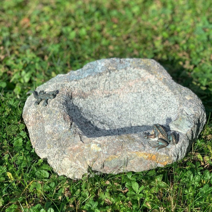 FOUDEBASSIN.COM Vogeltränke mit Frosch und Eidechse 5635782990 994352