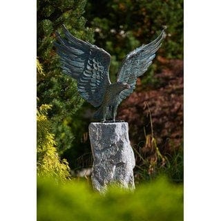 FOUDEBASSIN.COM Weißkopf-Seeadler, 78 cm hoch, grün patiniert 730185000 88859
