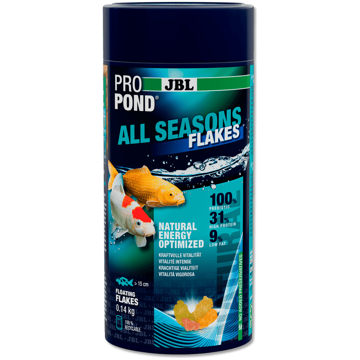 JBL JBL ProPond All Seasons Flakes - 1L/0.14kg - Flocons alimentaires 4 saisons pour carpes koï et autres poissons de bassin 5012100