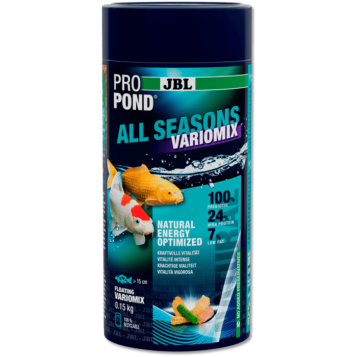 JBL JBL ProPond All Seasons VarioMix - 1L/0.15kg - Mix alimentaire 4 saisons pour carpes koï et autres poissons de bassin 5013100