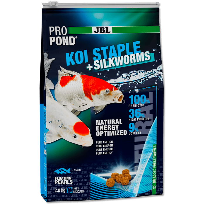 JBL JBL ProPond Koi Staple+Silkworms - 6L/2kg - Aliment 4 saisons pour carpes koï et autres poissons de bassin 5018400