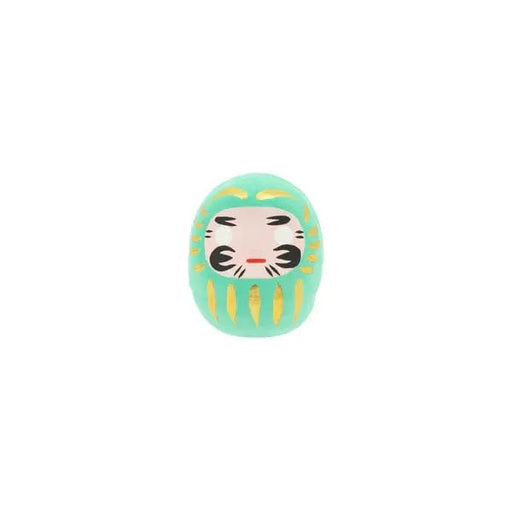 Tierra Zen Daruma Turquoise - Petit, Réussite Scolaire - Fabriqué au Japon KP38