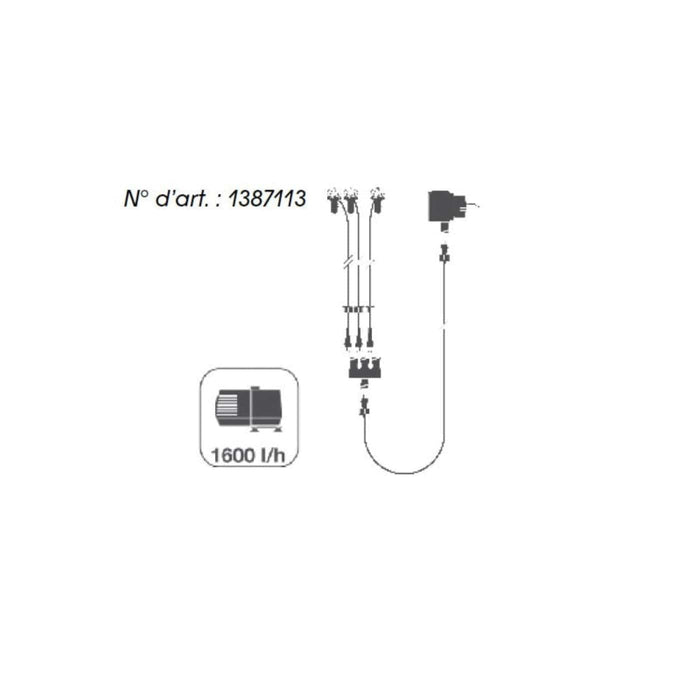 Ubbink Fontaines Aspen vieille souche - Cascade avec LED intégrée - Ubbink 8711465871136 1387113