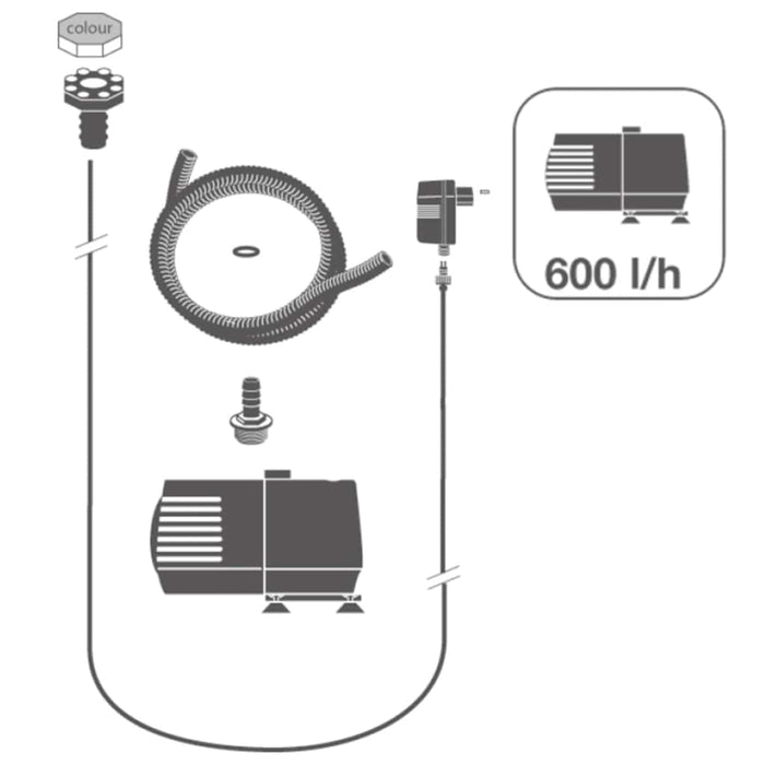 Ubbink Sirène Oslo - Cracheuse d'eau - Set complet avec Pompe & Tuyau 8711465860642 1386064