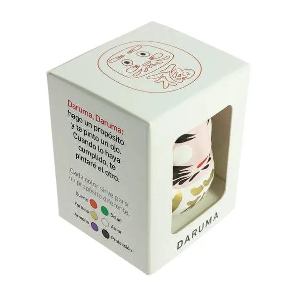 Woodstock Esprit Japonais Daruma Traditionnel Blanc - Moyen, Amour - Fabriqué au Japon 8435131211865 KP15