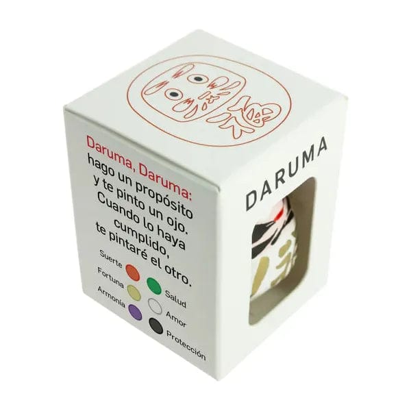 Woodstock Esprit Japonais Daruma Traditionnel Blanc - Petit, Amour - Fabriqué au Japon 8435131211872 KP16