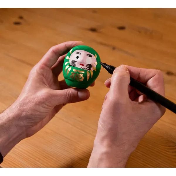 Woodstock Esprit Japonais Daruma Traditionnel Vert - Moyen, Santé - Fabriqué au Japon 8435131212053 KP24