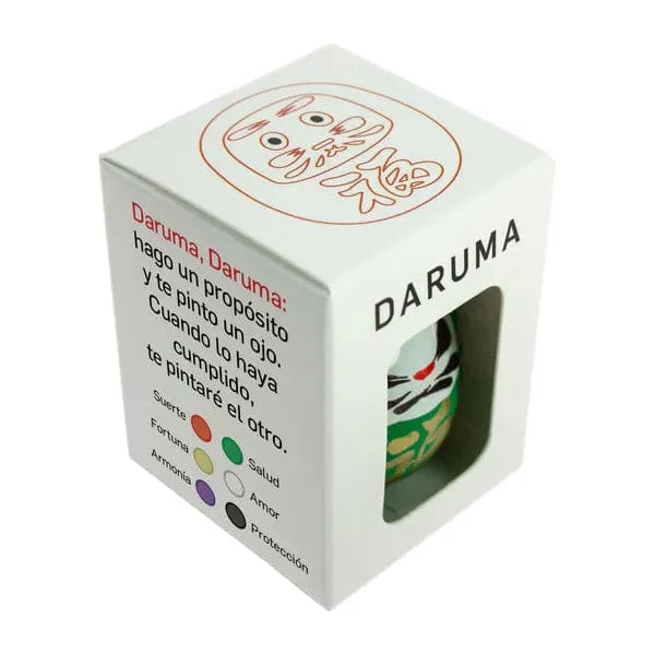 Woodstock Esprit Japonais Daruma Traditionnel Vert - Petit, Santé - Fabriqué au Japon 8435131212060 KP25