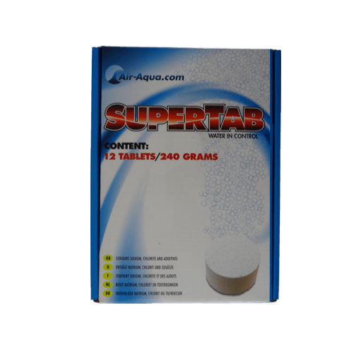 Air-Aqua Traitements SuperTab Dioxyde de Chlore - 12tabs de 20gr - Nombreuses vertus pour les poissons 8717591050568 AA40066