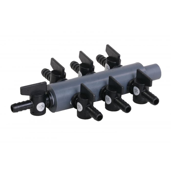 Aquaforte Robinets pour pompe à air 7 VOIES Vanne en plastique pour pompe à air 9mm - 3/5/7/9/11 voies - Aquaforte 8717605102894 SC271