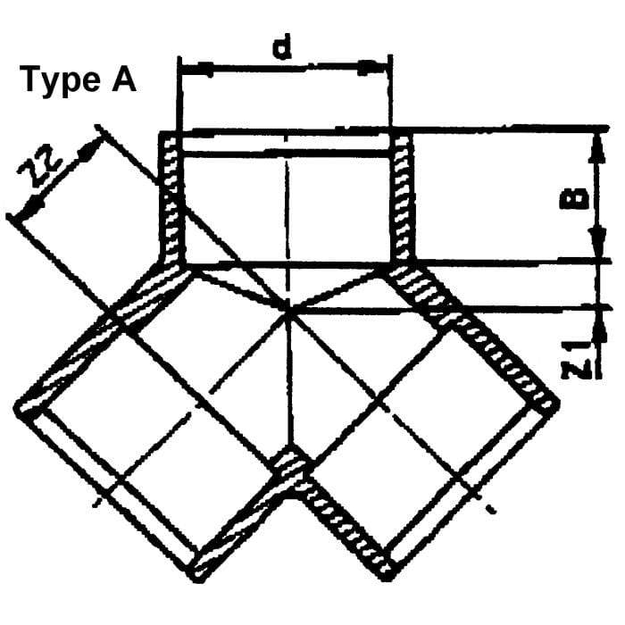 Aquaforte Pieces PVC Pièce en Y PVC - À coller - Sous pression