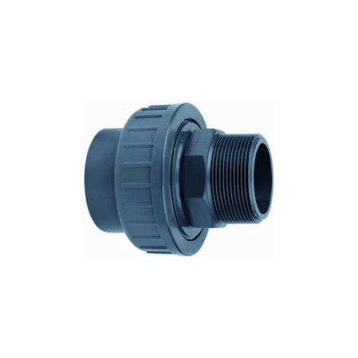 Aquaforte Pieces PVC Raccord union 3/3 avec filet extérieur PVC - Collé/Fileté - Sous pression
