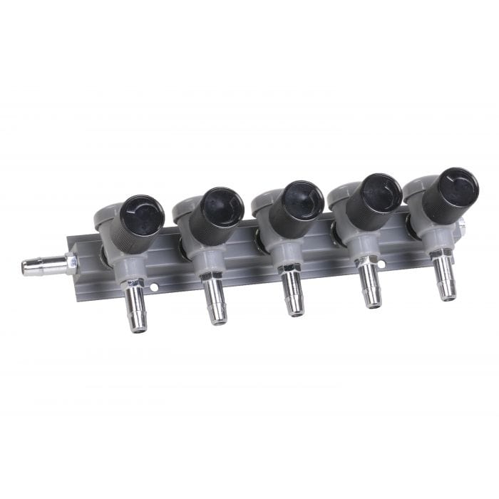 Aquaforte Robinets pour pompe à air Vanne pour pompe à air 9mm idéal pour montage mural - 1/2/3/4/5 voies - Aquaforte