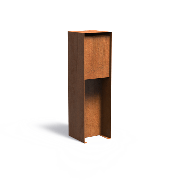 Aquigarden Flyn - Boite aux lettres en acier corten très élégante - 1.2m x 0.35m x 0.35m LFC1.1
