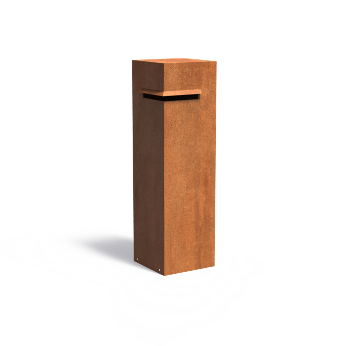 Aquigarden Ivar - Boite aux lettres en acier corten très élégante - 1.2m x 0.35m x 0.35m IVC1.1