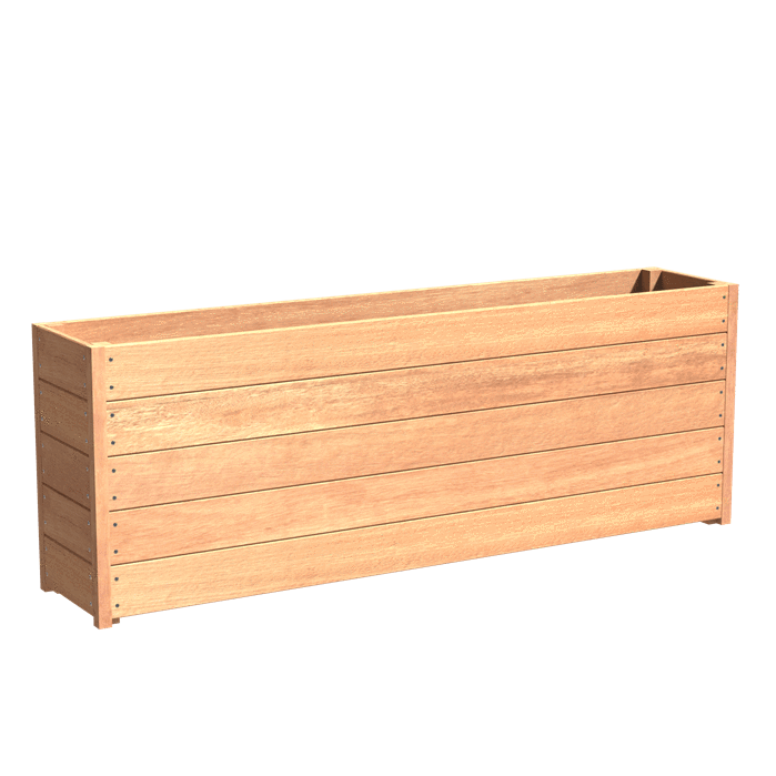 Aquigarden Jardinière en bois exotique - Sevilla 2m x 0.4m x 0.71m HS24