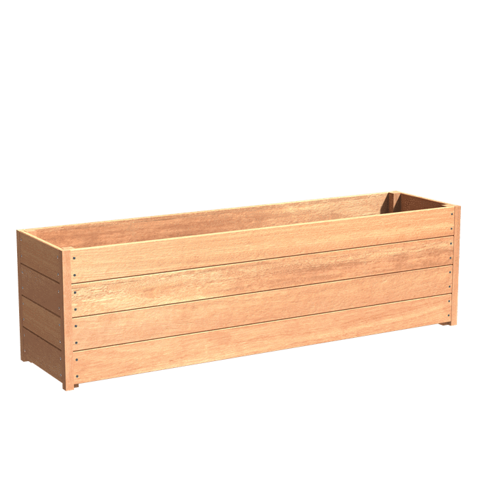 Aquigarden Jardinière en bois exotique - Sevilla 2m x 0.5m x 0.57m HS22