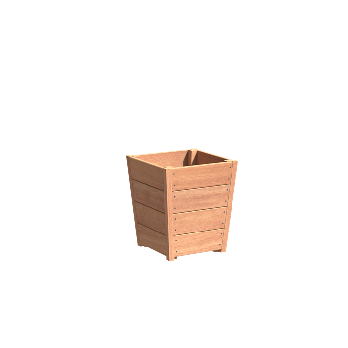 Aquigarden Jardinière en bois exotique - Sevilla Effilé 0.5m x 0.5m x 0.57m HO8