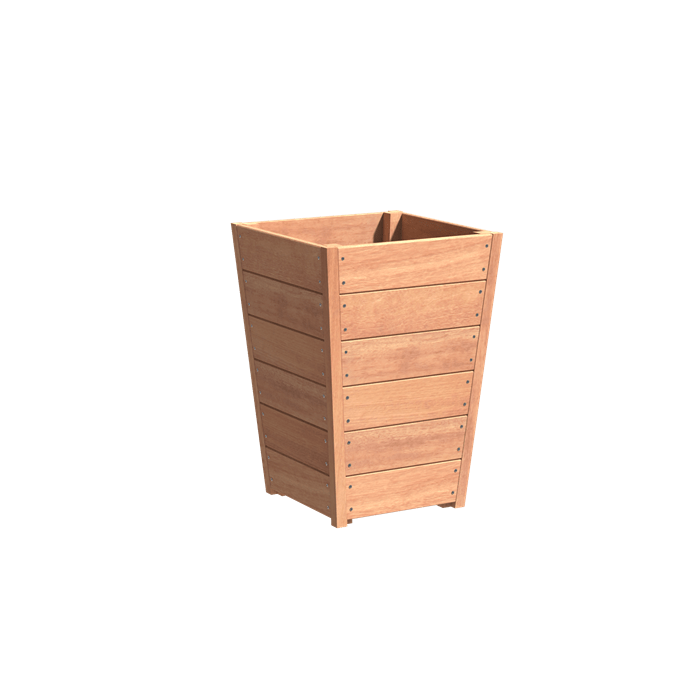 Aquigarden Jardinière en bois exotique - Sevilla Effilé 0.6m x 0.6m x 0.85m HO6