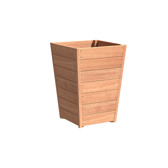 Aquigarden Jardinière en bois exotique - Sevilla Effilé 0.7m x 0.7m x 0.98m HO5