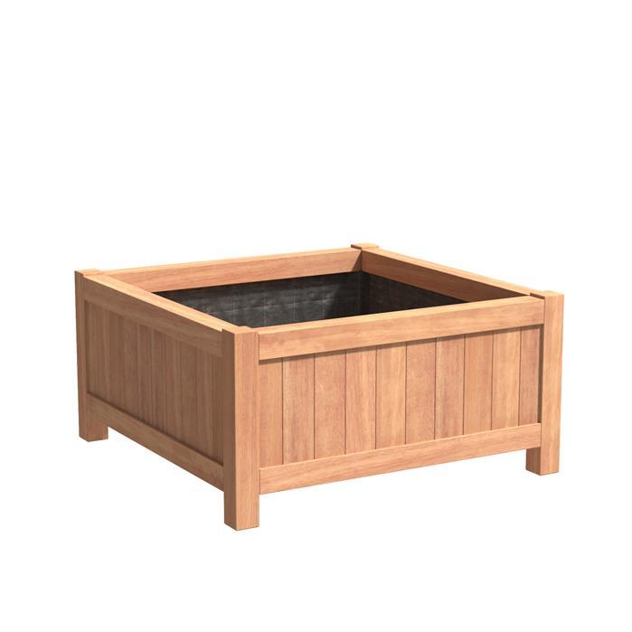 Aquigarden Jardinière en bois exotique - Valencia 1.2m x 1.2m x 0.6m HR4.2
