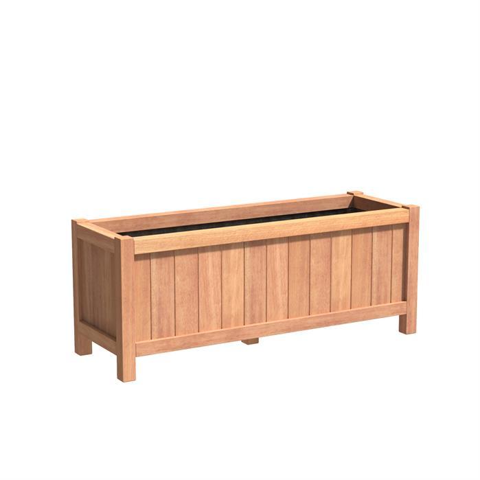 Aquigarden Jardinière en bois exotique - Valencia 1.5m x 0.5m x 0.6m HR22.1
