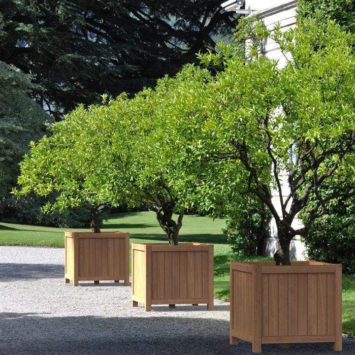Aquigarden Jardinière en bois exotique - Valencia 1m x 1m x 0.95m HR5