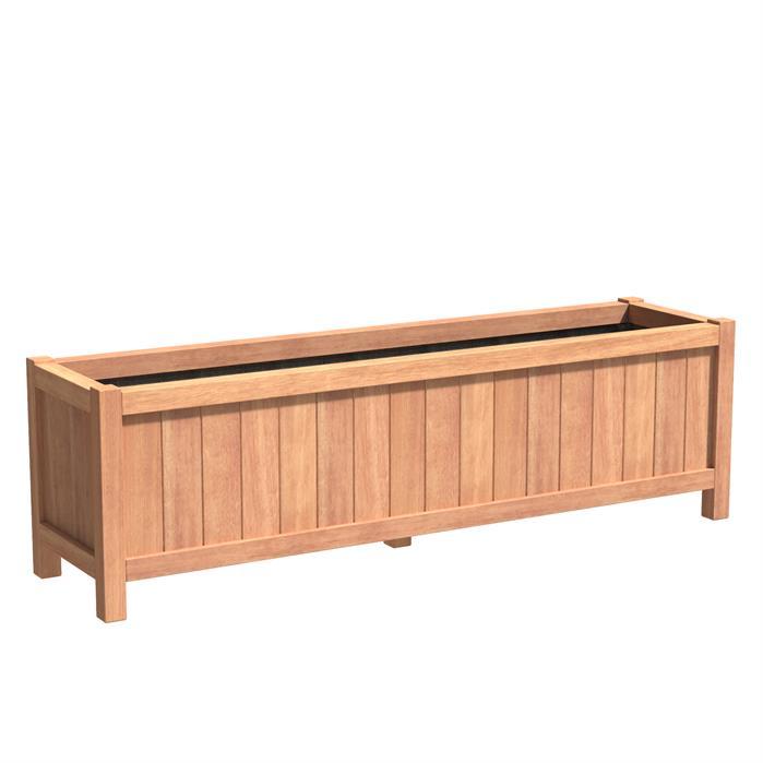 Aquigarden Jardinière en bois exotique - Valencia 2m x 0.5m x 0.6m HR22