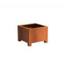 Aquigarden Jardinière en corten - Andes avec pieds 0.8m x 0.8m x 0,6m CAP6.2