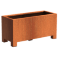 Aquigarden Jardinière en corten - Andes avec pieds 1.2m x 0.5m x 0,6m cap22.2