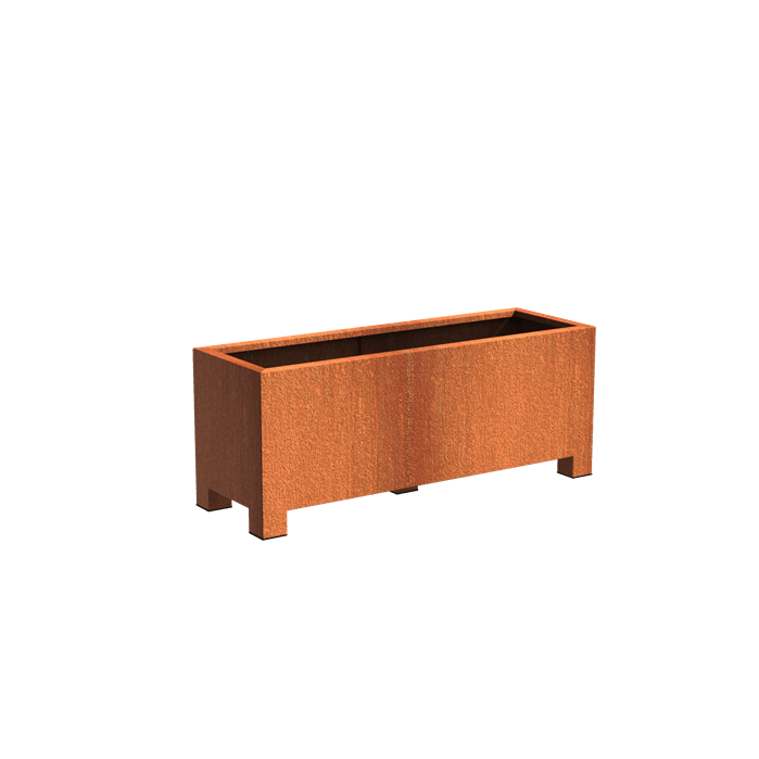 Aquigarden Jardinière en corten - Andes avec pieds 1.5m x 0.5m x 0,6m CAP22.1