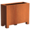 Aquigarden Jardinière en corten - Andes avec pieds 1m x 0.4m x 0,8m cap24.3