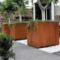 Aquigarden Jardinière en corten - Andes avec pieds 1m x 1m x 0,8m cap5.1